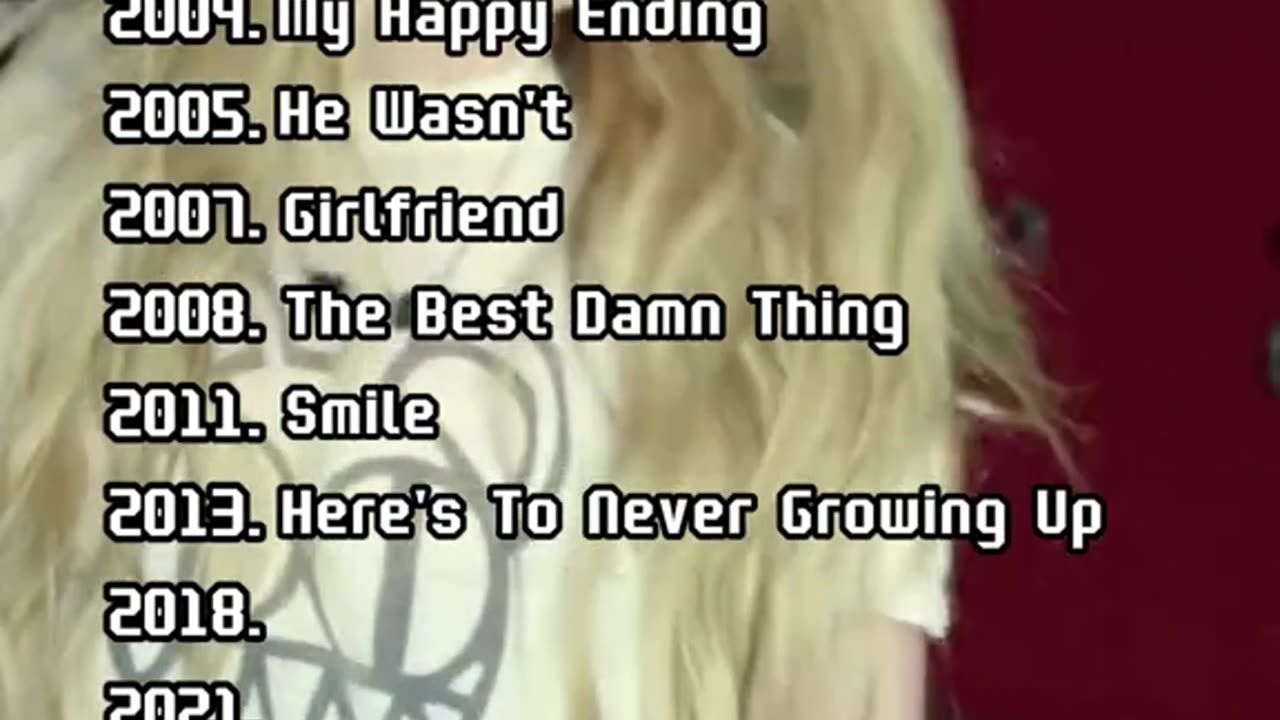 Avril Lavigne big songs