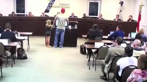 The Daddy went in front of the Cabarrus School board to protect his daughter’s right