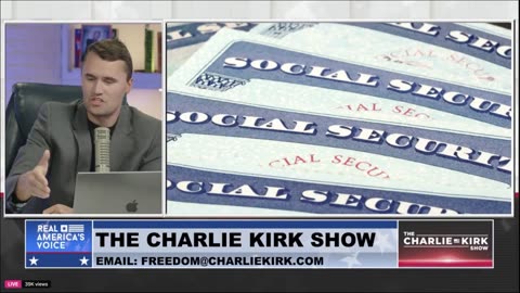 Charlie Kirk Feb 18 segment social security fraud