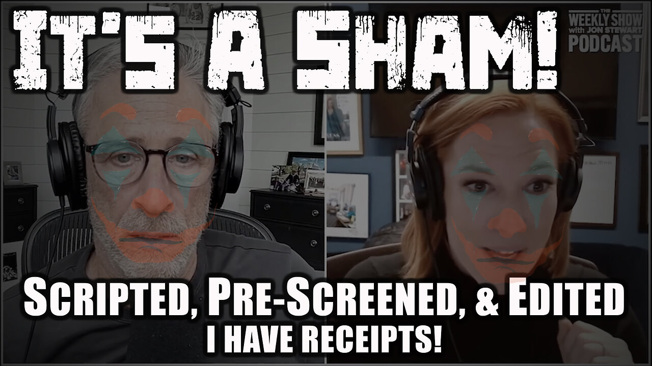 Jon Stewart's Show Is a Scripted Prescreened Edited Partisan Sham! Receipts! #tds #jonstewart