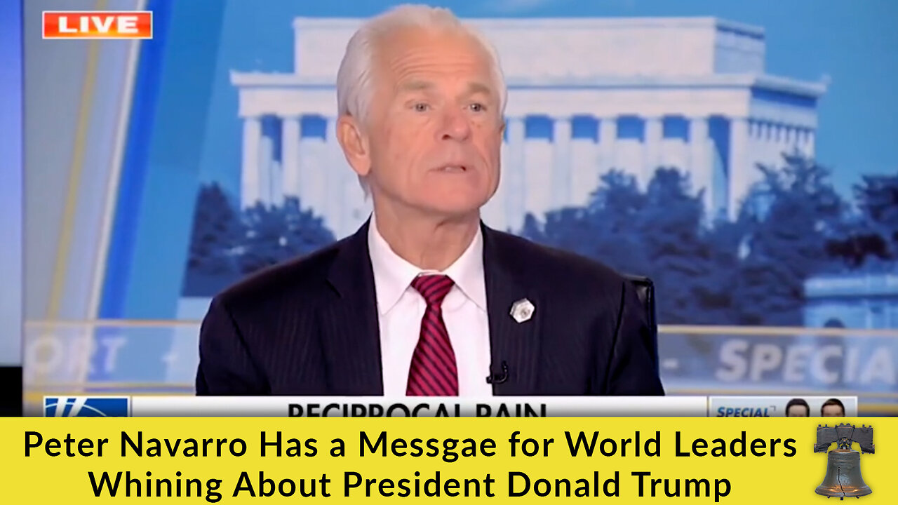 Peter Navarro Has a Messgae for World Leaders Whining About President Donald Trump