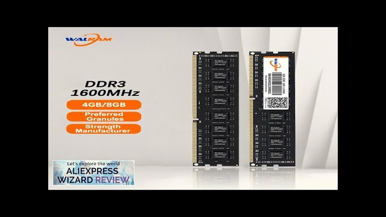 Walram DDR3 Memoria 8GB 4GB 1.5V 240pin 1600MHz PC3 Udimm DIMM Desktop Review