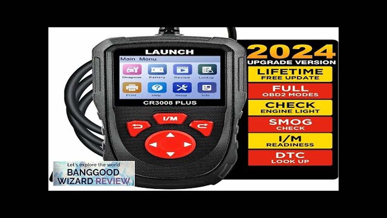 2024 LAUNCH CR3008 PLUS Professional Full OBD2 Scanner Diagnostic Tool Enhanced Check Review