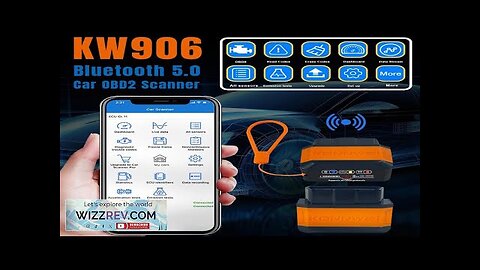 Konnwei KW906 OBD2 ELM327 V1.5 Pic18F25K80 OBD 2 Bluetooth 5.0 Scanners Car Review