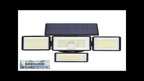 208LED Solar Courtyard Lamp Sensing Street Light Solar Courtyard Portable Four -Sided Review