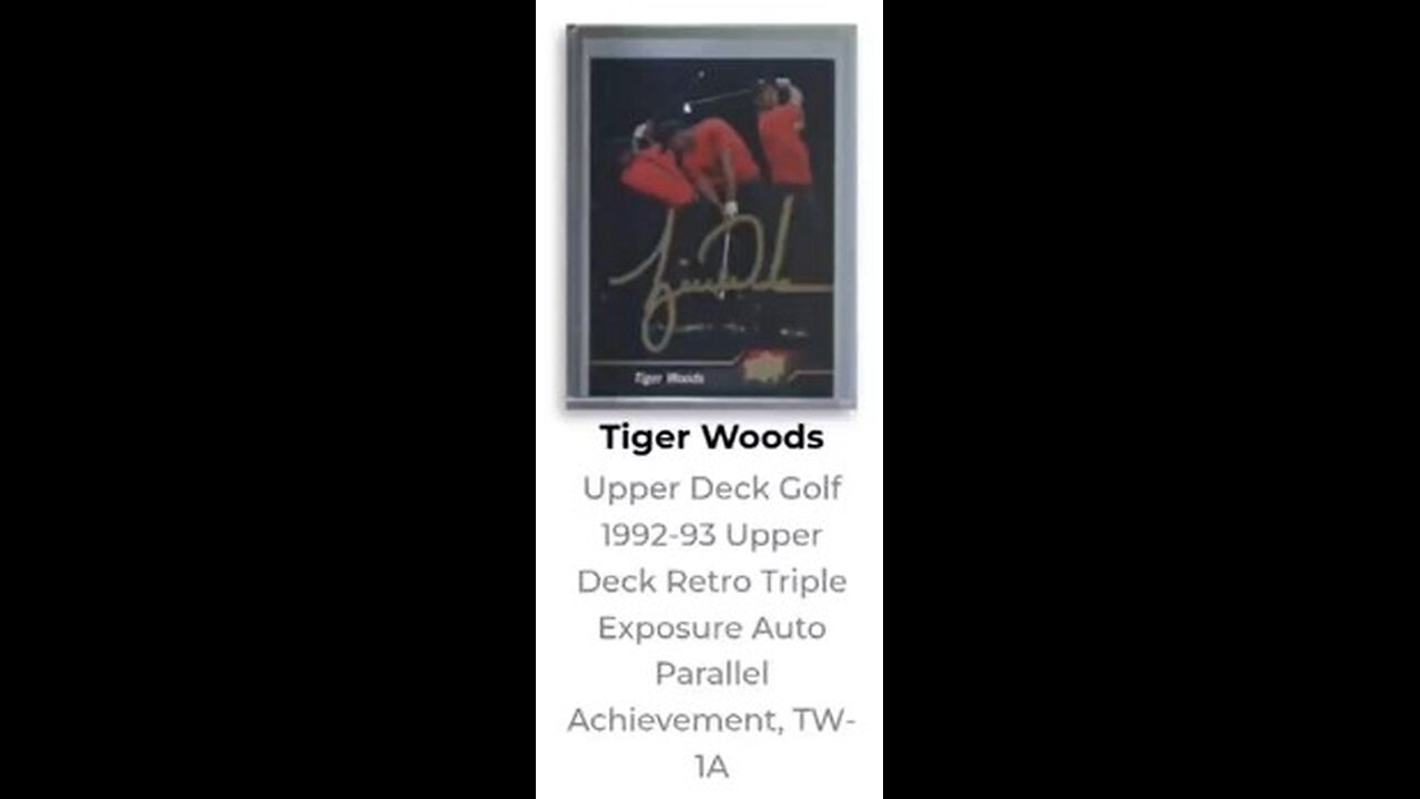 Upper Deck 2024 Golf Tiger Woods Achievement Autograph - what it takes to finish the ePack challenge