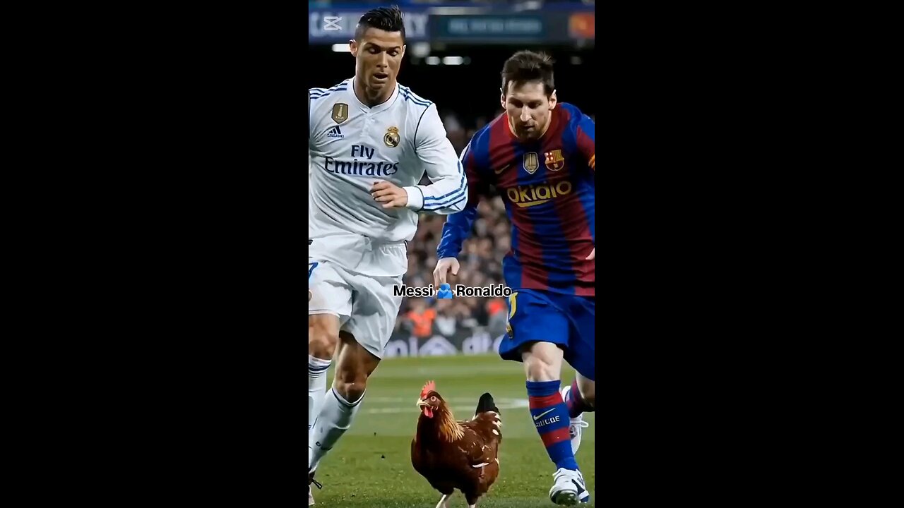 "Messi vs Ronaldo: The Funniest Chicken Match Ever!"