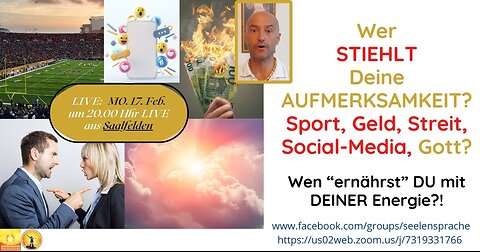 🙏🌟Wer STIEHLT Deine AUFMERKSAMKEIT? Sport, Geld, Streit, Social-Media, Gott?