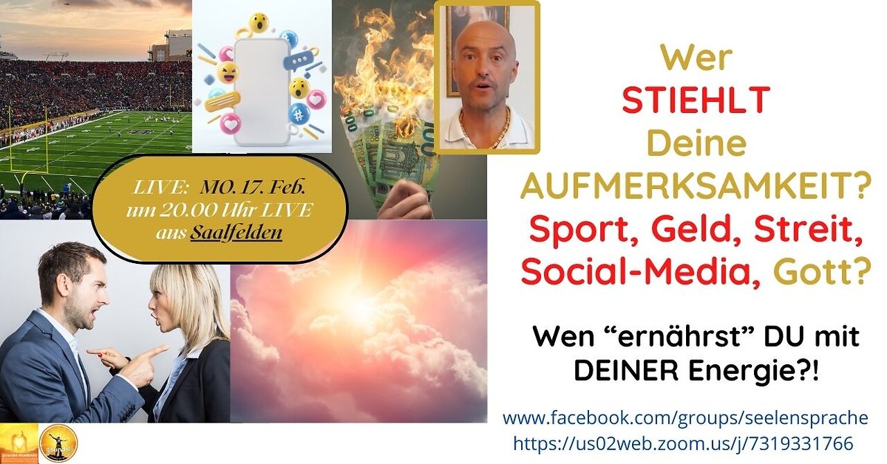 🙏🌟Wer STIEHLT Deine AUFMERKSAMKEIT? Sport, Geld, Streit, Social-Media, Gott?