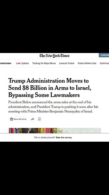 Meanwhile, America... As Trump continues aid to Israel and Ukraine.