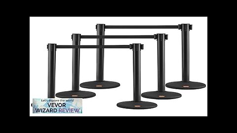 VEVOR Crowd Control Stanchions 6-Pack Crowd Control Barriers with 3PCS 6.5FT Black Review