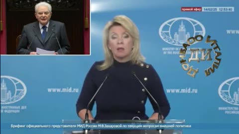 La portavoce del governo russo risponde a Sergio Mattarella (traduzione in italiano) Maria Zakharova ha replicato duramente al discorso del 5 febbraio 2025 del pres. della Repubblica Italiana delle banane Mattarella.