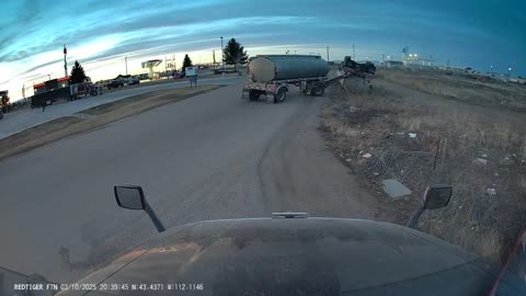 Truck Tank Flips Over