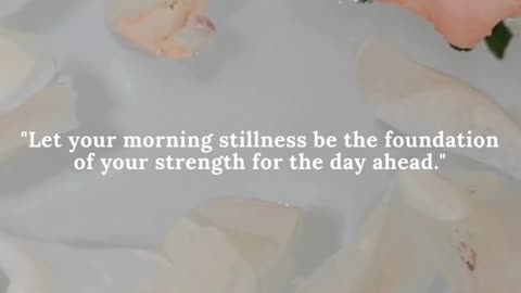 Let your morning stillness