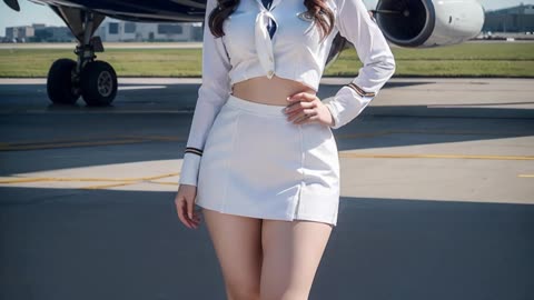 [4K AI Art] Airline Stewardess lookbook 6