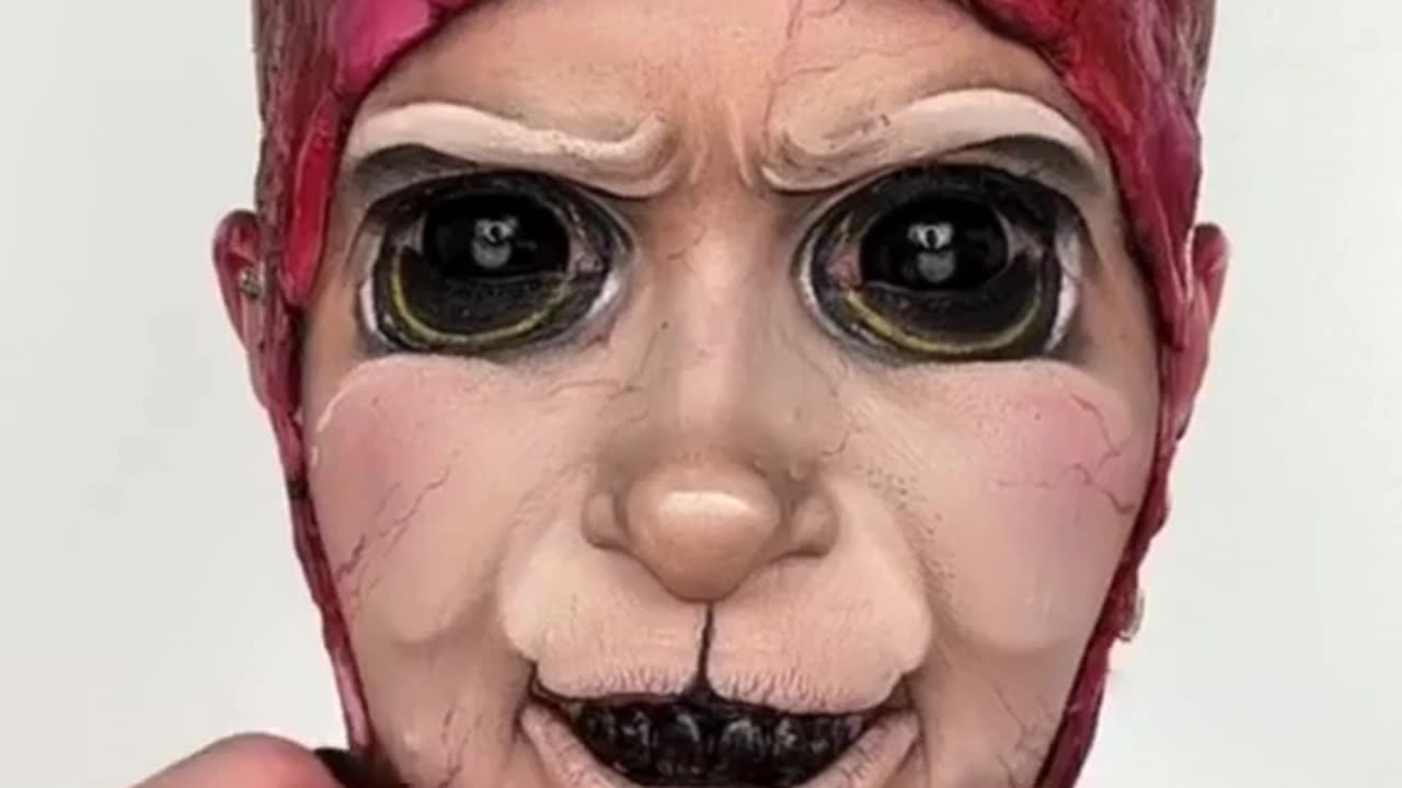 Taking off monkey character makeup—there’s more effort in removal than you’d think! 🐵💄