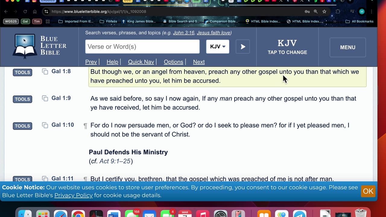 3/7/25 Gal 1:8-10 Preach any other gospel (eg. oral and not WRITTEN) unto you…let him be accursed.