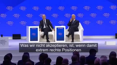 Scholz at WEF 2025 - In Europe, freedom of expression does not reign for political right German Subtitles