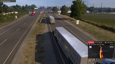 American Truck Simulator Cattle delivery #Convoy #Aggressive #Drivers