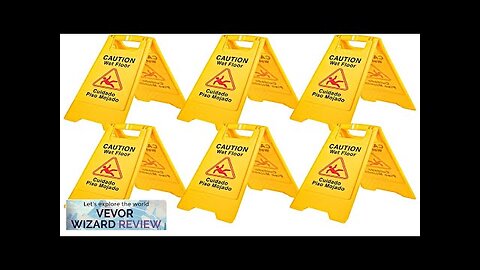 VEVOR 6 Pack Caution Wet Floor Signs 25" Double Sided Caution Sign Review