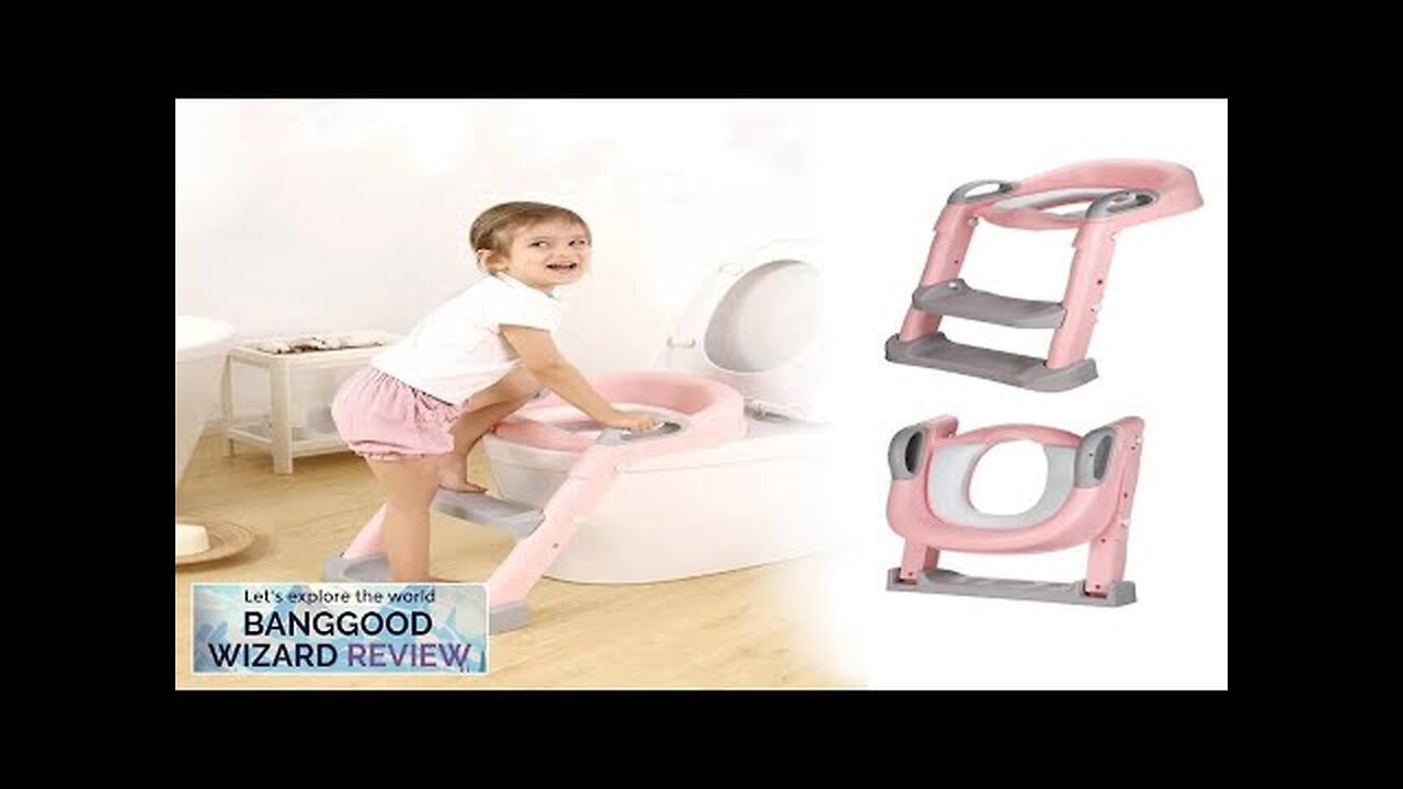 Kids Foldable Auxiliary Toilet Ladder Infant Baby Step Ladder Folding Toilet Child Review