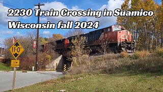 2230 Train crossing in Suamico Wisconsin fall 2024