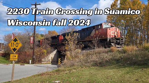 2230 Train crossing in Suamico Wisconsin fall 2024