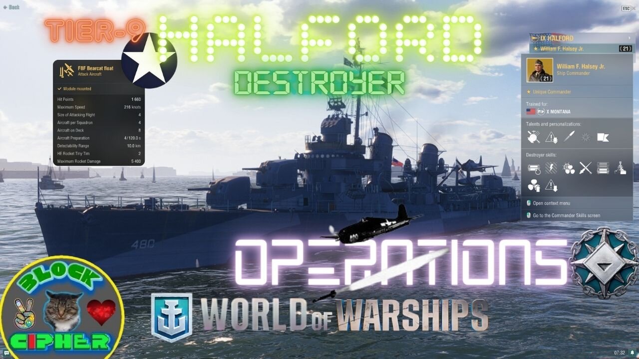 *PREMIUM SHIP* USN Destroyer Tier-9 HALFORD in ops mode | World of warships