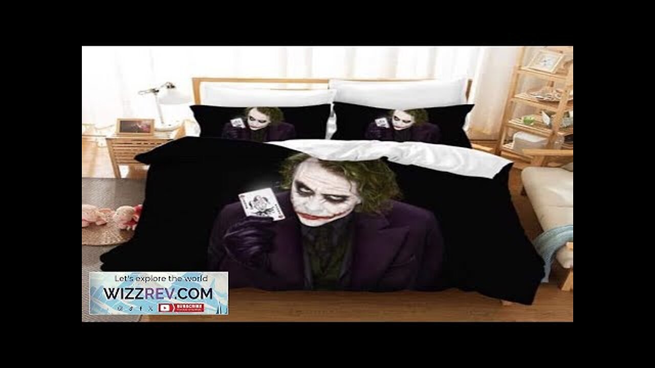 Joker Sinister Look Holding Joker Card Black Bedding Set Review