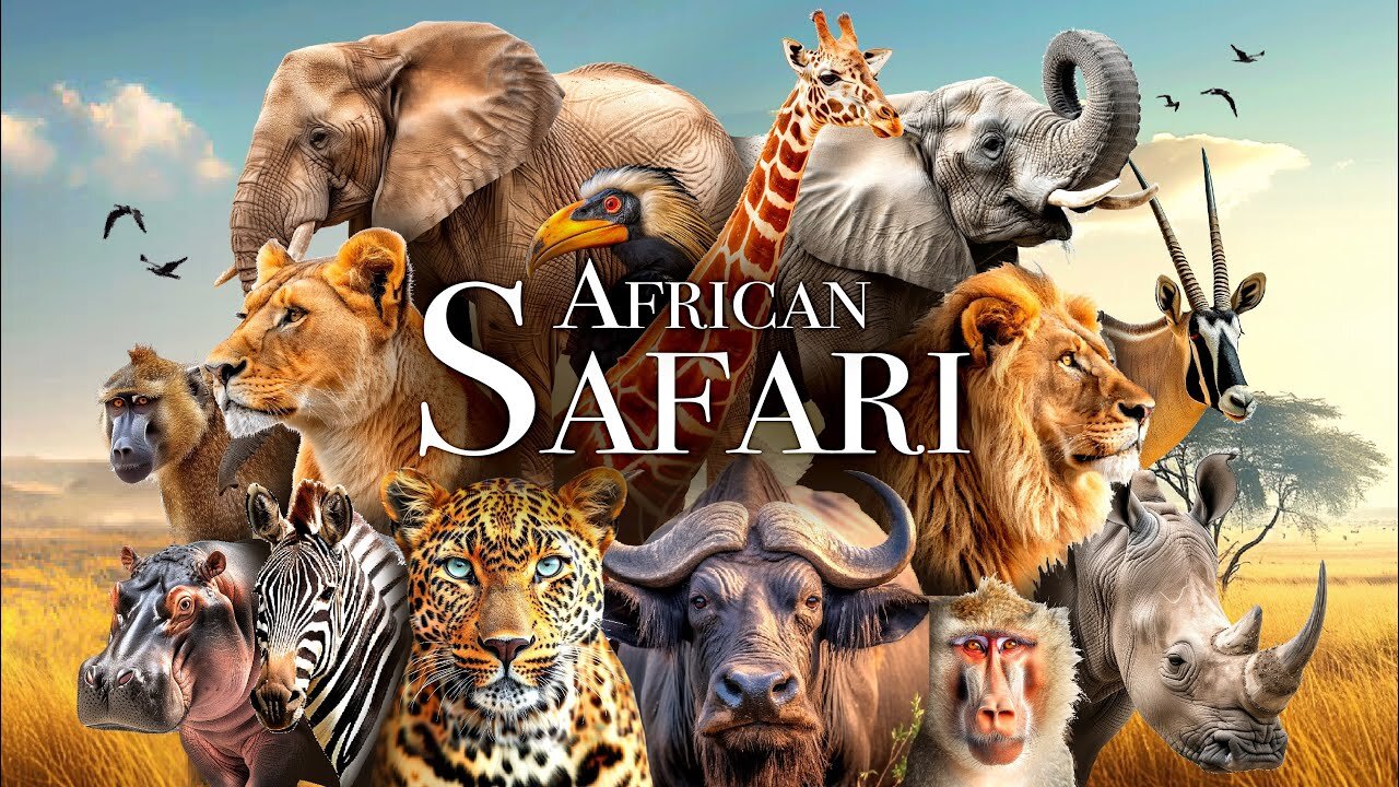 African Safari 4K - Amazing Wildlife of African Savanna | Scenic Relaxation Film