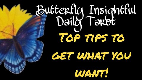 Butterfly Insightful Daily Tarot - top tips to maintain focus & manifest your desires!