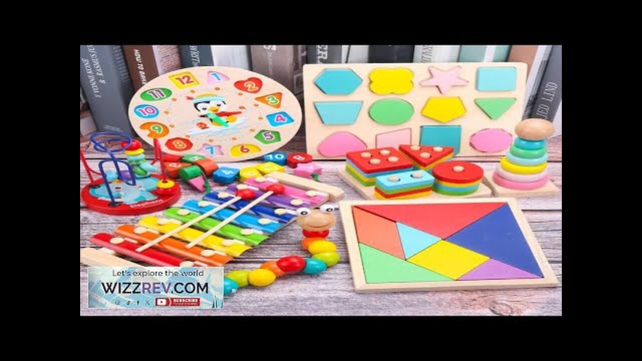 Baby Educational Toy Montessori Wooden 3D Toys Childhood Learning Kids Baby Colorful Review