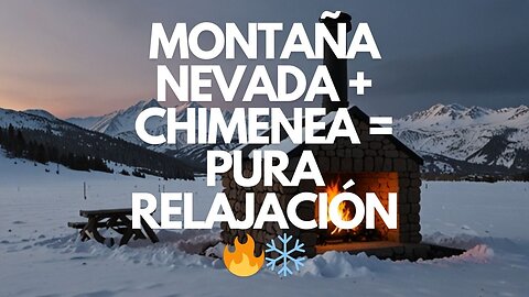 Relajación Total: Montaña Nevada, Chimenea de Leña y el Reconfortante Sonido del Fuego 🔥❄️