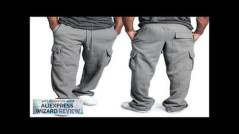 Mens Sweatpants Straight Fit Joggers for Sports and Streetwear Loose Oversized Drawstring Review