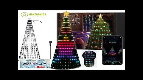 400LED Smart Christmas Tree Lights APP Control DIY Text Picture RGB String Review