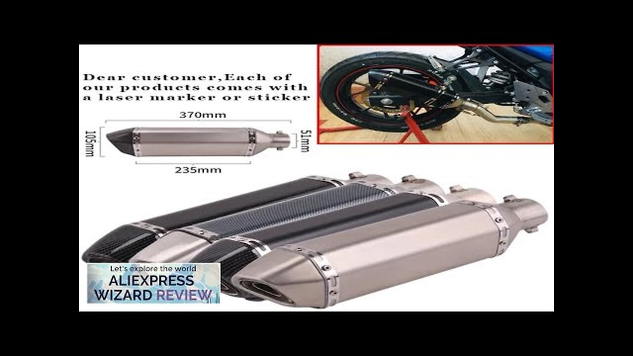 CHmotor Carbon Fiber Motorcycle Exhaust Muffler Pipe 250cc 350cc 600cc Escape Moto Review