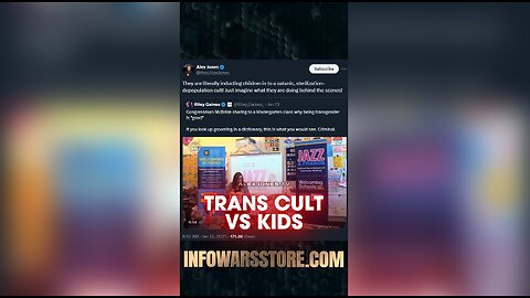 Democrats Inducting Children Into Trans Cult - Alex Jones on X