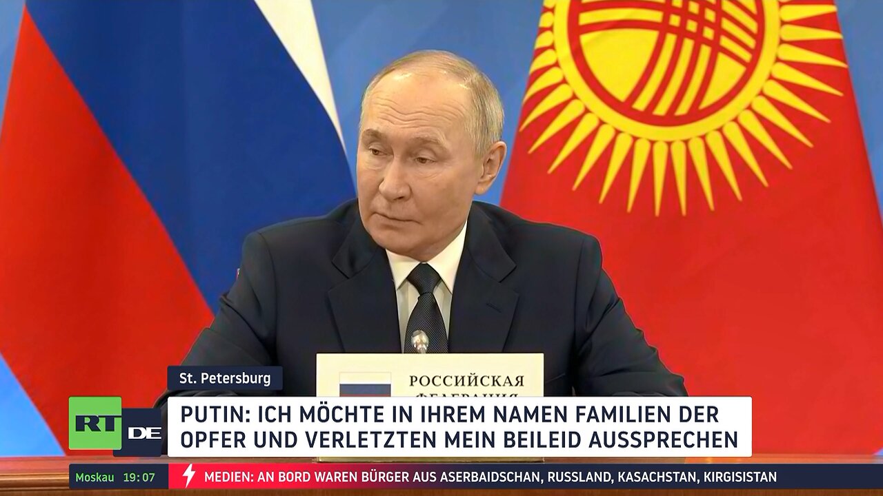 GUS-Gipfel in St. Petersburg: Putin spricht nach Flugzeugabsturz in Kasachstan sein Beileid aus