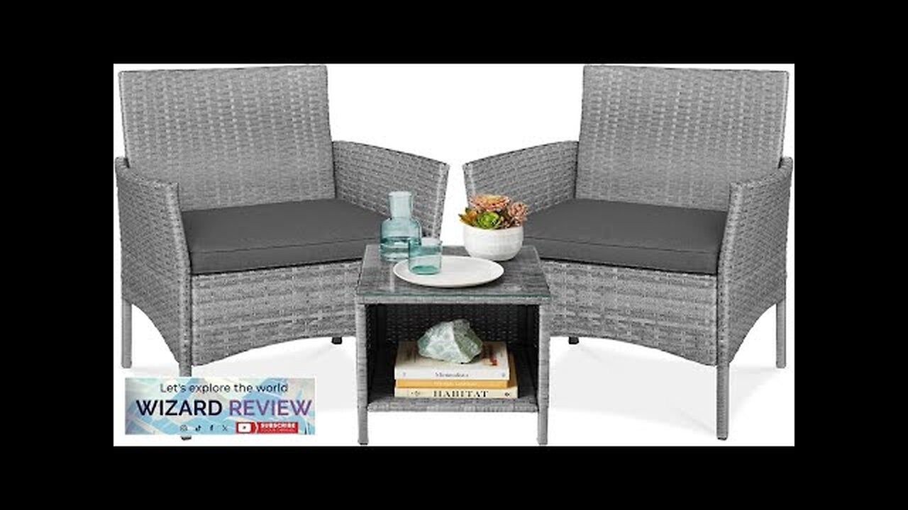 Best Choice Products 3-Piece Outdoor Wicker Conversation Bistro Set Space Saving Patio Review