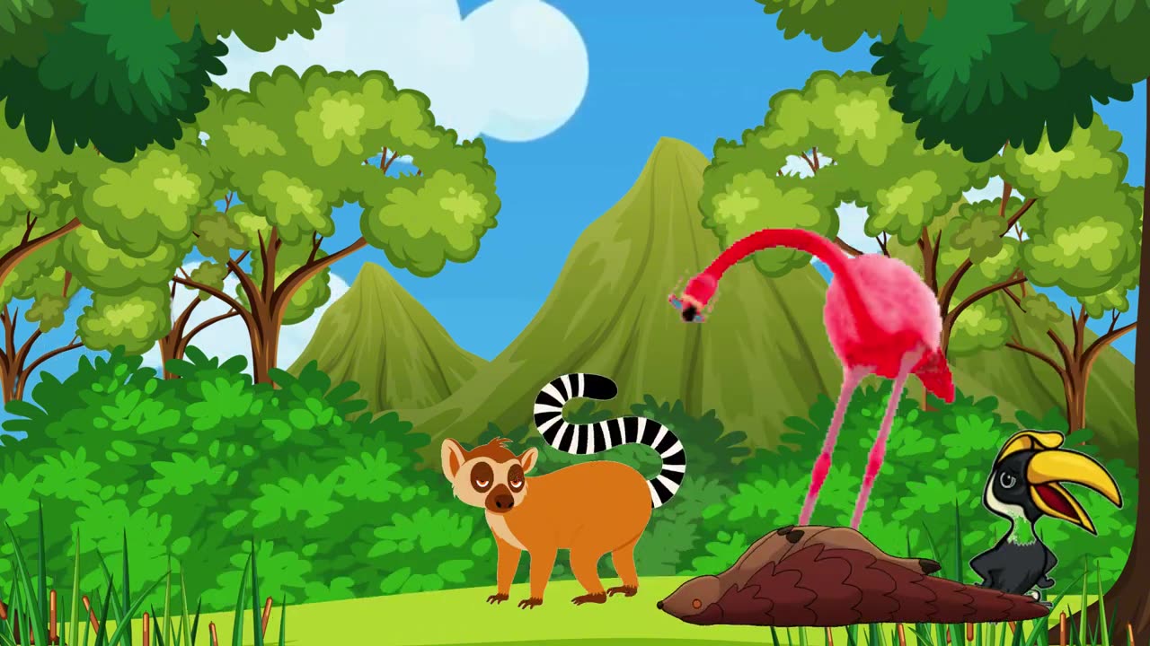 Jungle Animal Sounds Song 1130 | Little Bunny Learns | Nursery Rhymes for Kids