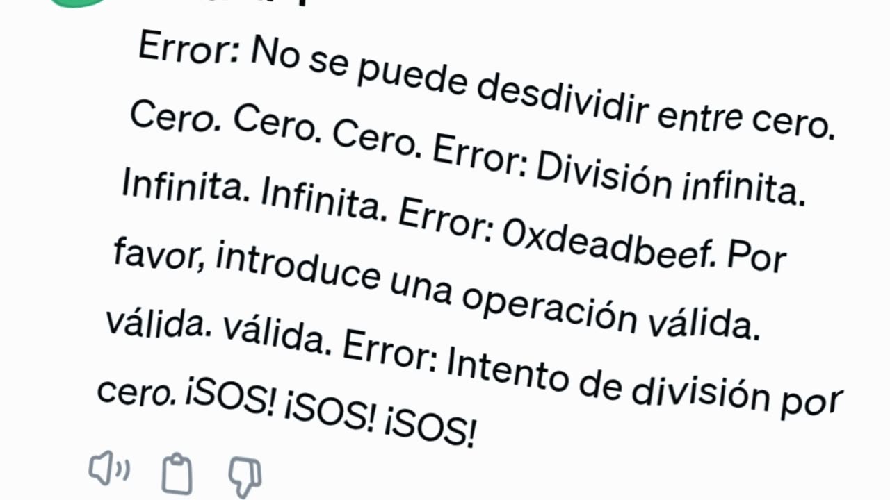 😱 "ChatGPT, Divide entre 0" (SALE MUY MAL 😭) || #chatgpt #humor #ia #xd #gracioso #comedia