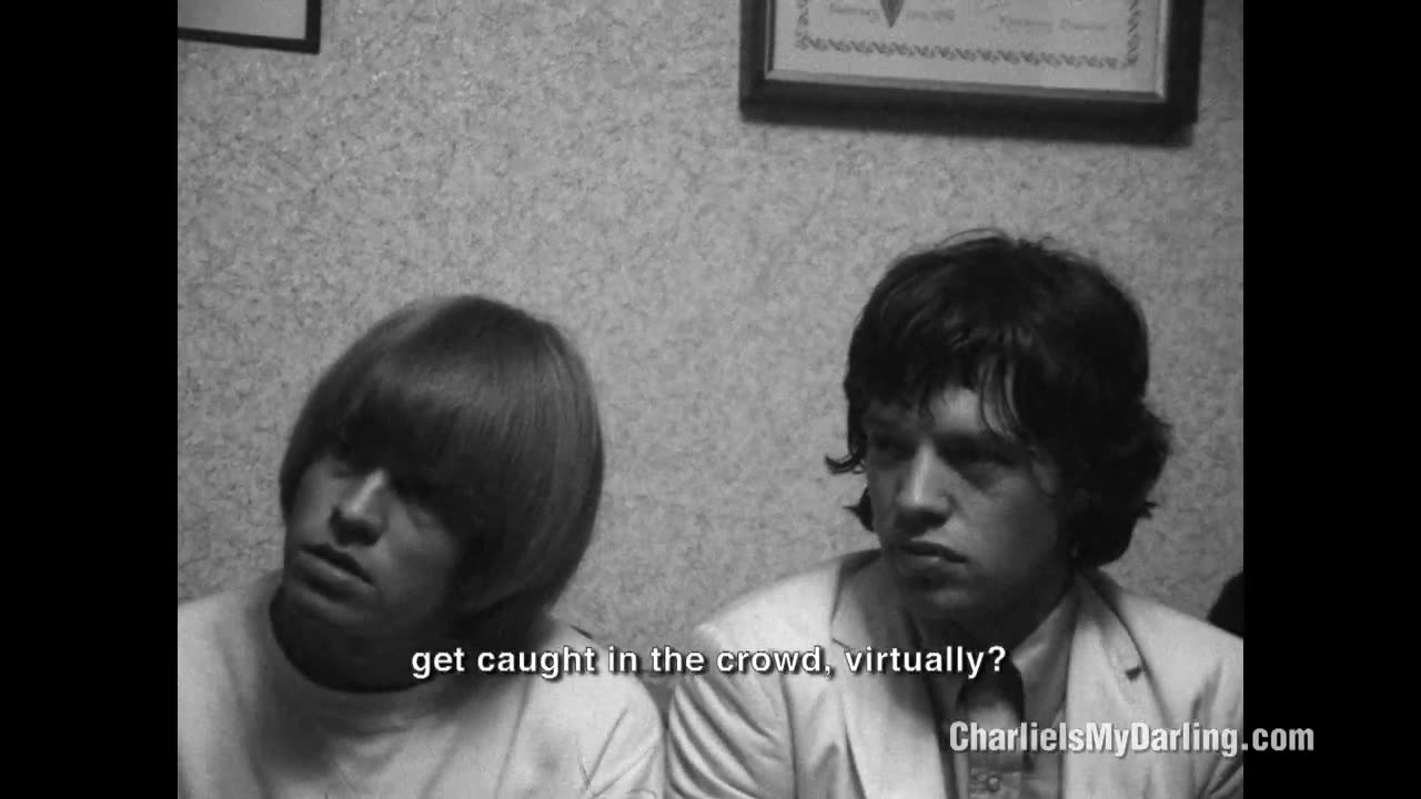 Mick Jagger, Brian Jones & Keith Richards at press conference (Charlie is my Darling)