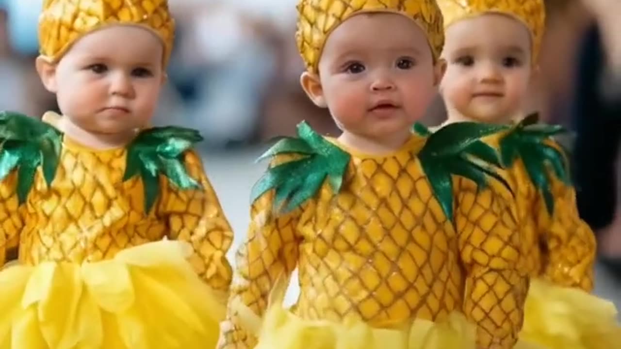 Baby Fruit Fashion Show#cutebaby #babyshow #babylove #babyfasion #babylove #aibaby #shorts