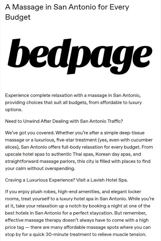 A Massage in San Antonio for Every Budget