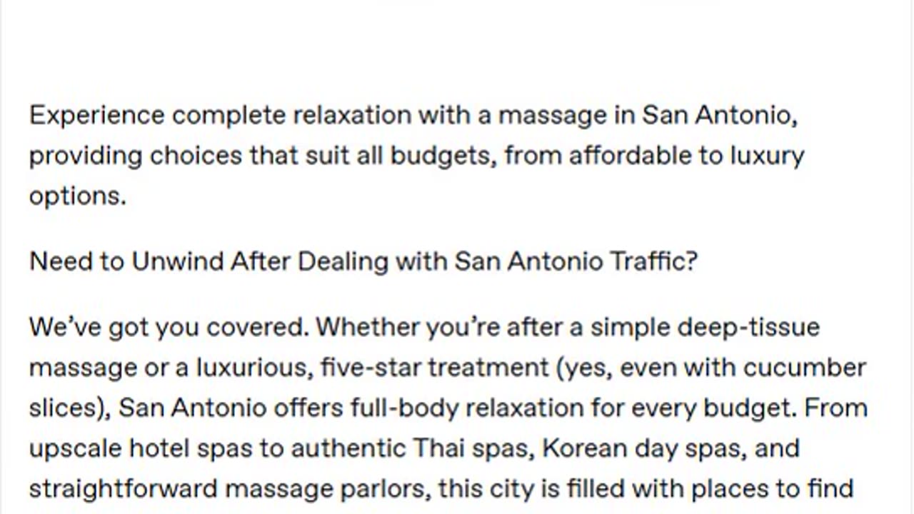 A Massage in San Antonio for Every Budget