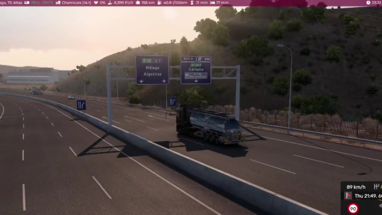 Highlights of hauling chemicals from Seville to Malaga in Euro Truck Simulator 2