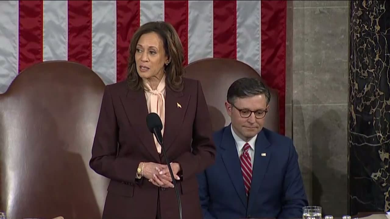 Kamala Harris left humiliated while reading electoral vote totals for Trump