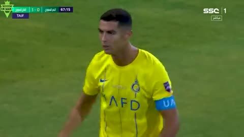 Cristiano Ronaldo vs Al-Hilal, final of the Arab Club Champions Cup