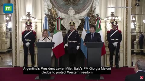 Argentina's President Javier Milei, Italy's PM Giorgia Meloni