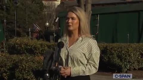 White House Press Secretary Karoline Leavitt Speaks to Reporters